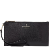KATE SPADE LARGE MADISON DOUBLE ZIP SAFFIANO LEATHER WRISTLET KC588 BLACK