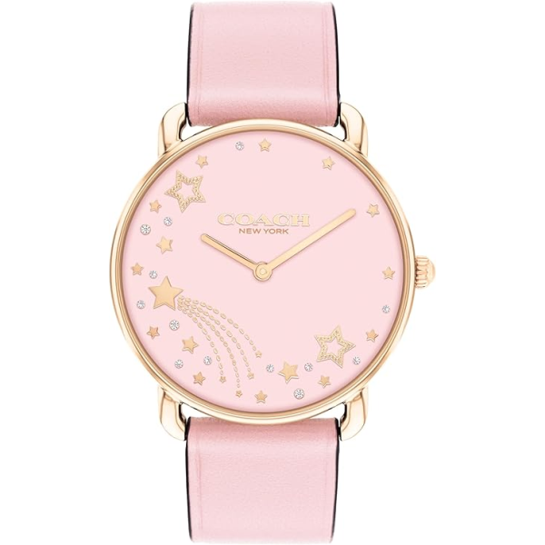 COACH BOXED ELLIOT PINK LEATHER STRAP LADIES WATCH 14504379