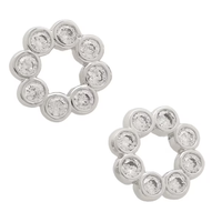 KATE SPADE FULL CIRCLE STUD CLEAR SILVER O0RU2450