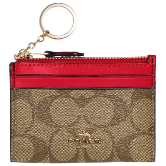 Coach Mini Red Signature Canvas buy Pouch Bag FS6633