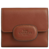 COACH ELIZA SMALL WALLET WITH LEATHER COVERED CLOSURE IN REDWOOD CT985