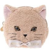 MAISON DE FLEUR FROM JAPAN APPAREL WOMEN'S CAT ROUND POUCH BEIGE