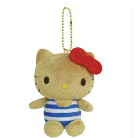 SANRIO FROM JAPAN  HELLO KITTY SUNBURN TANNING SERIES BALL CHAIN MASCOT MARINE