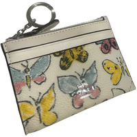 COACH MINI SKINNY ID CASE WITH BUTTERFLYPRINT CAR22 BEIGE