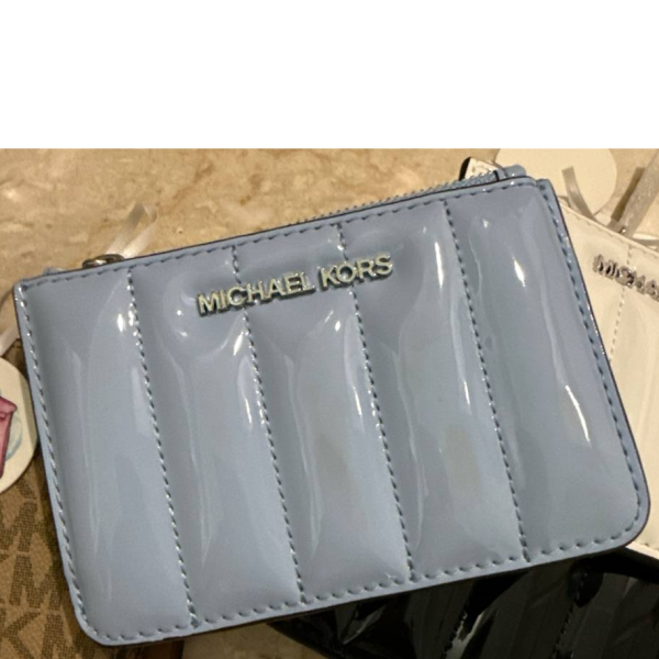 MICHAEL KORS JET SET TRAVEL SM TZ COINPOUCH W ID 35T5STVP1A LT SKY BLUE