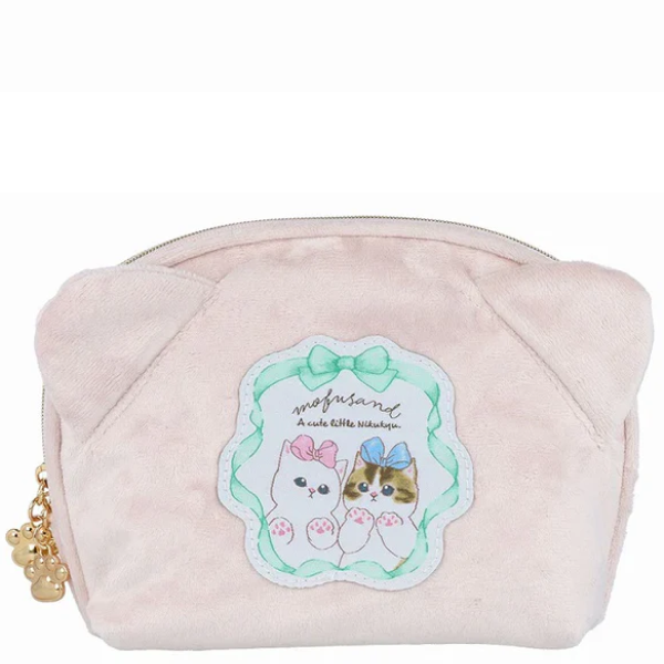 MOFUSAND FROM JAPAN MOFUSAND BUTTERFLY SERIES – FLUFFY MAKEUP BAG/PENCIL CASE (LIGHT PINK)