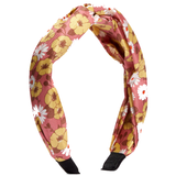 COACH FLOWER FLORAL SCRIPT PRINT SILK HEADBAND CH111