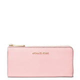 MICHAEL KORS JET SET TRAVEL LARGE QUARTER-ZIP WALLET 35T6GTVE3L SAFFIANO LEATHER PINK