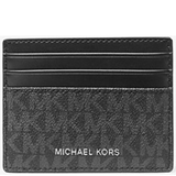 MICHAEL KORS OUTLET COOPER SIGNATURE LOGO CARD CASE BLACK 36U9LCRD1B