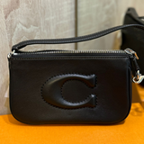 COACH NOLITA 19 SHOULDER BAG BLACK LEATHER CR364