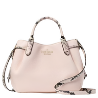 KATE SPADE DUMPLING SNAKE EMBOSSED SMALL SATCHEL KK095 POWDERED SUGAR MULTI