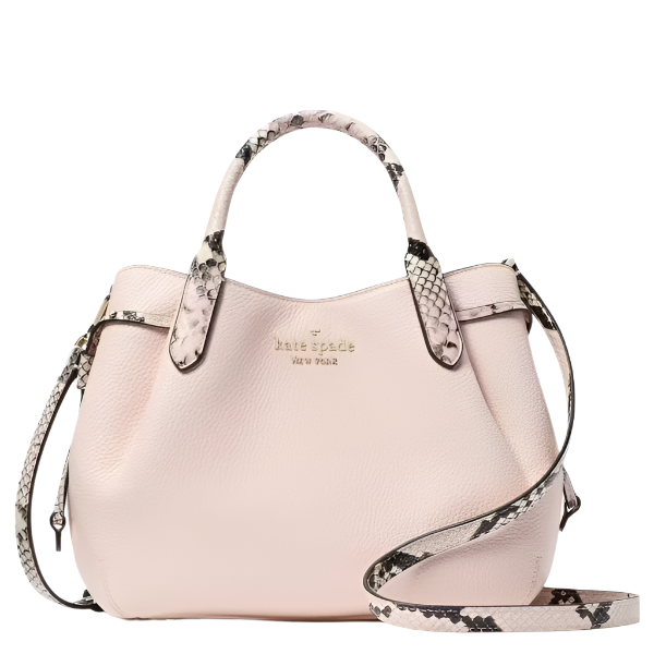 KATE SPADE DUMPLING SNAKE EMBOSSED SMALL SATCHEL KK095 POWDERED SUGAR MULTI