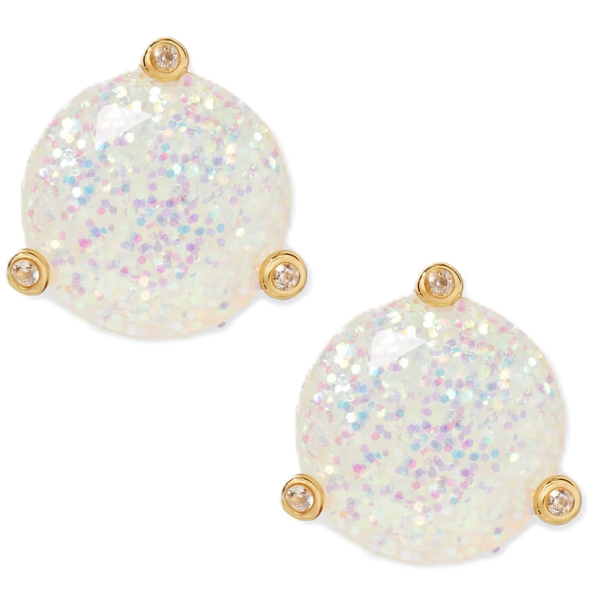 KATE SPADE RISE AND SHINE GLITTER STUDS O0R00079 OPAL GLITTER