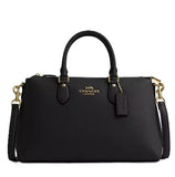 COACH GEORGIA SATCHEL BAG IN GRAIN PEBBLE LEATHER BLACK CR156