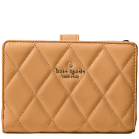 KATE SPADE CAREY MEDIUM COMPACT BIFOLD WALLET IN TIRAMISU MOUSSE KG424