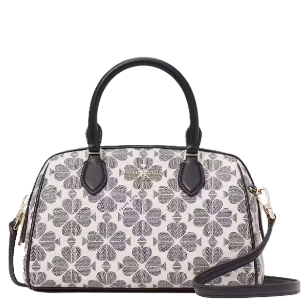 KATE SPADE FLOWER DOLLY DUFFLE CROSSBODY BLACK MULTI KG483 SMALL BLACK