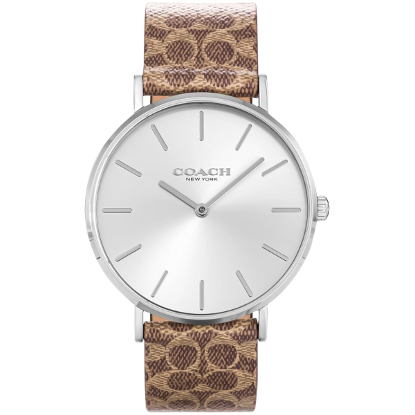 COACH BOXED PERRY LADIES WATCH IN BROWN WITH KHAKI 14503122 36MM
