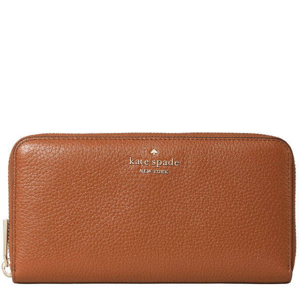 KATE SPADE LEILA LARGE CONTINENTAL WALLET IN WARM GINGERBREAD WLR00392