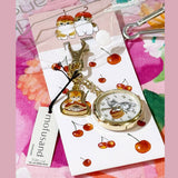 MOFUSAND FROM JAPAN  POCKET WATCH ANALOG KEY CHAIN WATCH PANCAKE