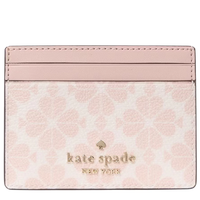 KATE SPADE SIGNATURE SPADE FLOWER SMALL SLIM CARD HOLDER IN ROSE SMOKE KI371