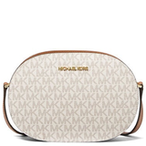 MICHAEL KORS JET SET TRAVEL MEDIUM SIGNATURE LOGO CROSSBODY BAG 35S1GTVC6B IN VANILLA