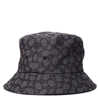 PRE ORDER COACH SIGNATURE JACQUARD BUCKET HAT IN CHARCOAL