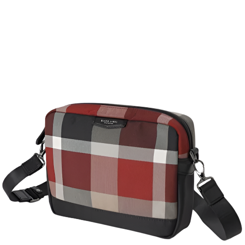 BLUE LABEL / BLACK LABEL CRESTBRIDGE NYLON OXFORD CRESTBRIDGE CHECK MINI SHOULDER BAG 51137408-17 RED