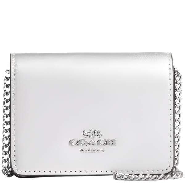 COACH MINI WALLET ON A CHAIN CW915 WOC SILVER/LIGHT SILVER