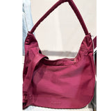 NERE NYLON MEDIUM HOBO SHOULDER CROSSBODY BAG MAROON