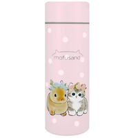 MOFUSAND FROM JAPAN TOA MOFUSAND VACUUM DOUBLE STAINLESS BOTTLE RABBIT AND CAT 300ML