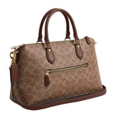 COACH GEORGIA SATCHEL BAG IN SIGNATURE CANVAS TAN/BROWN CW422