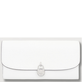 MICHAEL KORS OUTLET HAMILTON LARGE LEATHER CONTINENTAL WALLET 35S5SHME9L OPTIC WHITE
