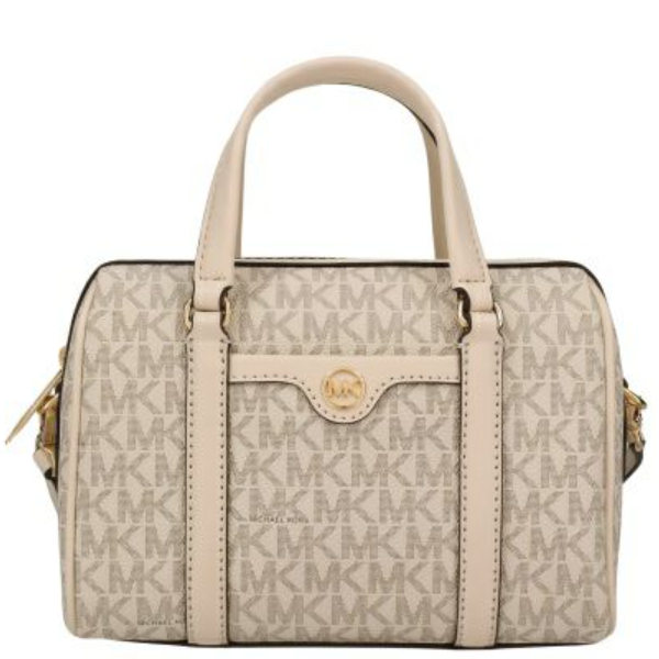 MICHAEL KORS MK SIGNATURE TRAVEL SMALL DUFFLE CROSSBODY 35S4GTFC1B LT CRM MULTI