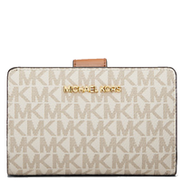 MICHAEL KORS MEDIUM SIGNATURE LOGO WALLET 35F8GTVF2B VANILLA