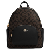 COACH COURT BACKPACK IN SIGNATURE CANVAS CZ176 BLACK BROWN