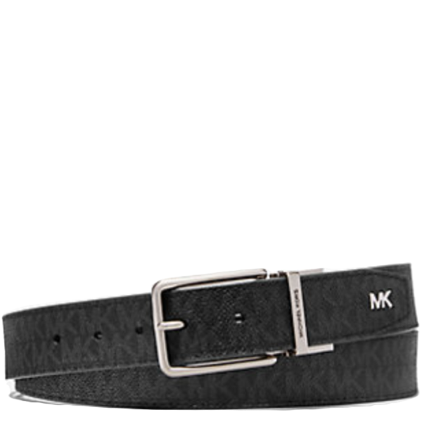 MICHAEL KORS REVERSIBLE LOGO AND LEATHER BELT SIZE NS 36F1LBLY9B BLACK cadysdeluxe