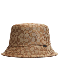 COACH SIGNATURE JACQUARD BUCKET HAT IN KHAKI CH401