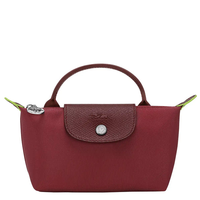 LONGCHAMP LE PLIAGE GREEN POUCH WITH HANDLE 34175 919 P98 POMEGRANATE