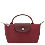 LONGCHAMP LE PLIAGE GREEN POUCH WITH HANDLE 34175 919 P98 POMEGRANATE