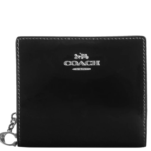 COACH SNAP WALLET IN BLACK CN383 PATENT LEATHER