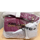 KARL LAGERFELD VOYAGE LOGO CROSSBODY LH3EE4CC EXTRA POUCH NEW RED COLOR WINE
