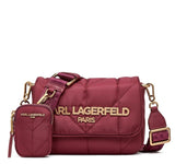 KARL LAGERFELD VOYAGE LOGO CROSSBODY LH3EE4CC EXTRA POUCH NEW RED COLOR WINE