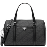 MICHAEL KORS JET SET TRAVEL MEDIUM SIGNATURE LOGO SATCHEL BLACK 35S4STFS8B