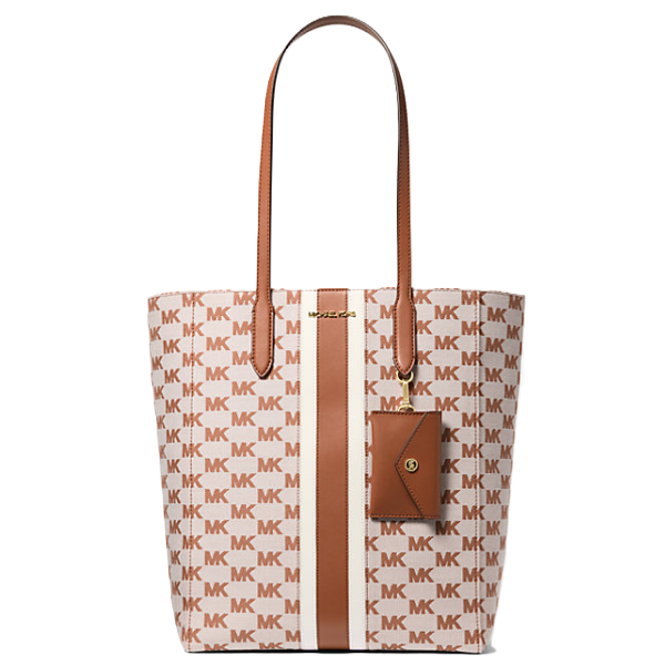 MICHAEL KORS  2IN-ONE VINCENT LARGE LOGO JACQUARD TOTE BAG WITH CARD CASE 35R5G2VT7J LUGGAGE