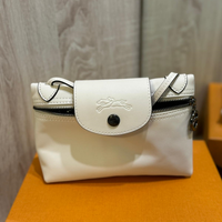 LONGCHAMP LE PLIAGE XTRA MINI CROSSBODY FULL LEATHER 10188 987 WHITE ECRU PAPER