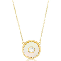 MARC JACOBS DOUBLE SIDED  THE MEDALLION MOP PENDANT J341MT7PF21 103 MOP/GOLD REVERSIBLE