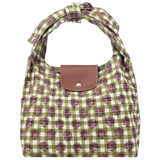 LONGCHAMP LE PLIAGE LARGE GINGHAM SHOULDER BAG, ARTICHOKE 10303 HGG M04 ARTICHAUT