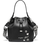 KARL LAGERFELD PARIS ADELE BUCKET BAG BLACK