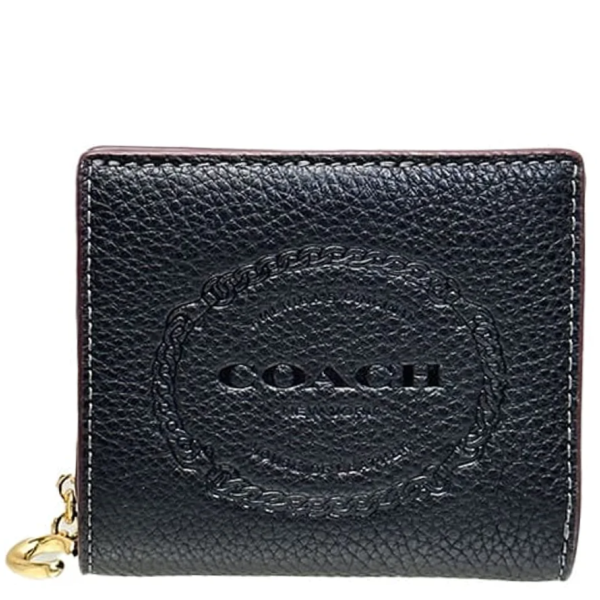 COACH SNAP WALLET WITH COACH HERITAGE CM216 GOLD/BLACK