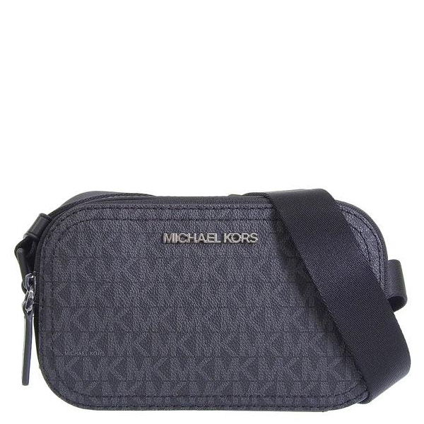 MICHAEL KORS COOPER SIGNATURE LOGO CAMERA BAG BLACK 37F4LCOC6B MEN